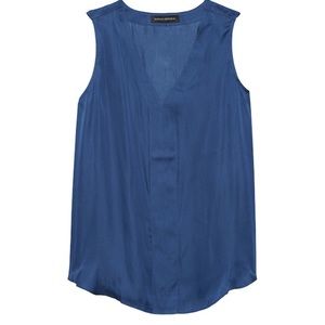 Banana Republic Navy Sleeveless Blouse